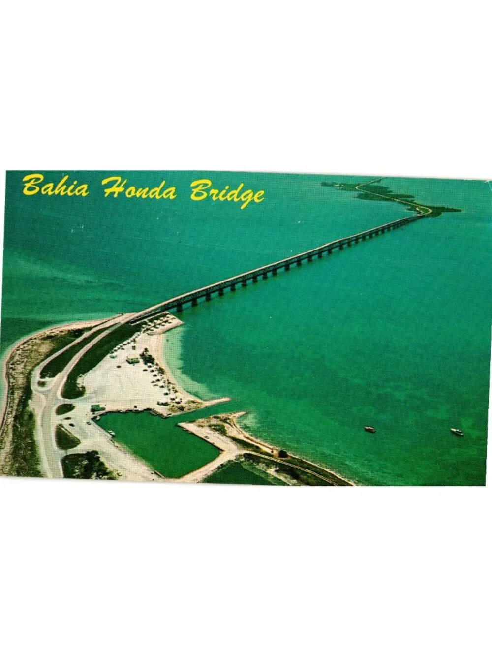 Bahia Honda Bridge Florida Vintage Postcard Color Photograph Ed Swift Kopel